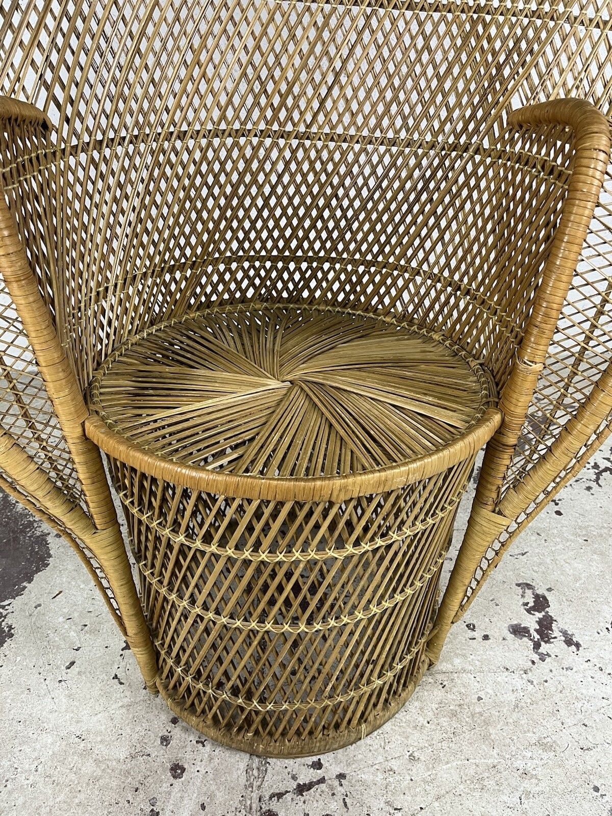 Emanuelle Pavone Wimini Rattan Armchair 1960s Vintage Design photo 395.0