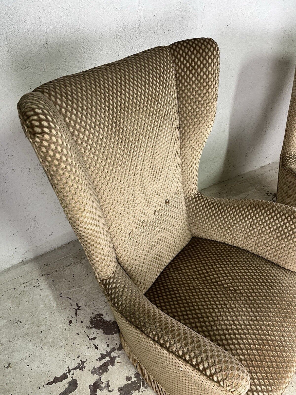 Pair Of Original Fabric Armchairs Gio Ponti 1950’s Vintage Design photo buy