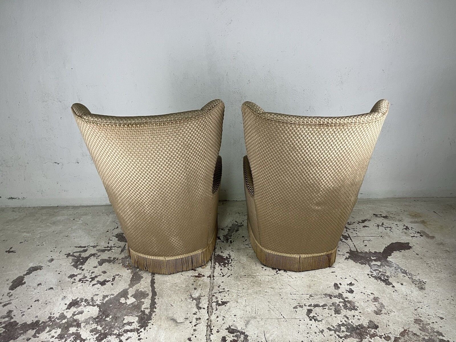 Furniture Pair Of Original Fabric Armchairs Gio Ponti 1950’s Vintage Design photo