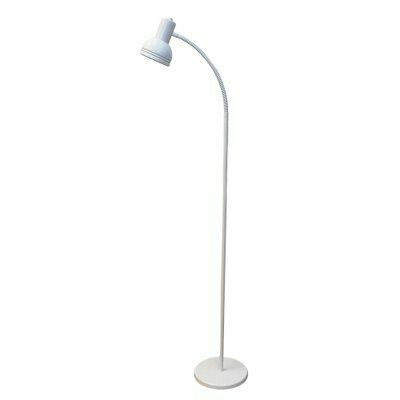 Vintage White Metallic Floor Lamp, 1970s