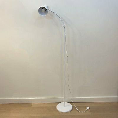 Vintage White Metallic Floor Lamp, 1970s photo Lighting