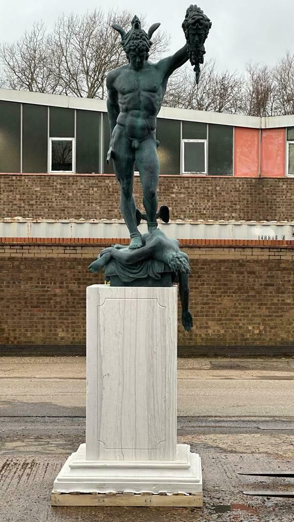 Bronze Perseus Medusa Statue, Sat On A Marble Base photo 37500.0