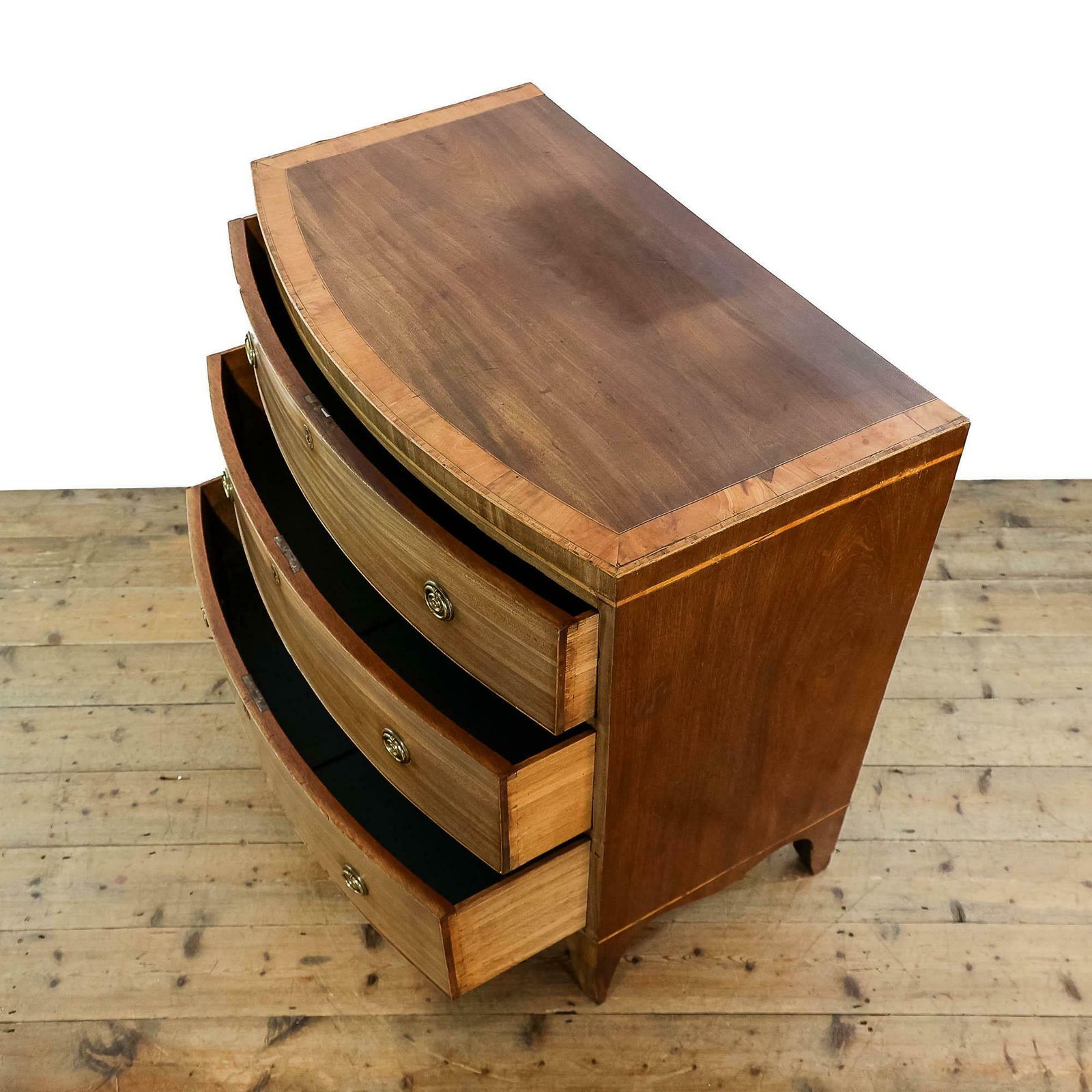 Antique Georgian Mahogany Bow Front Chest Of Drawers | Antique Storage | Bedroom Drawers | Antique Chest Of Drawer photo 650.0