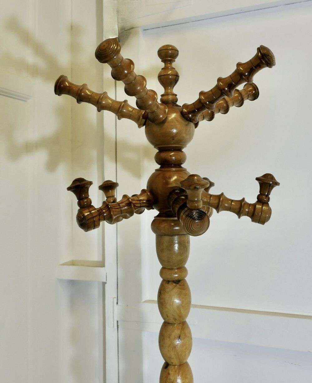 Bobbin Turned Yew Wood Hall Stand For Hats Coats And Umbrellas photo 1500.0