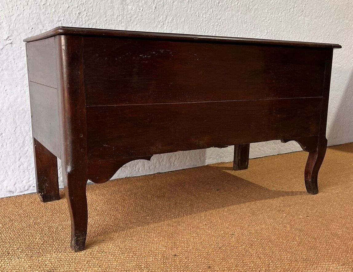 Antique 18th C French Louis XV Fruitwood Coffer Storage Chest Trunk Side Table photo for sale