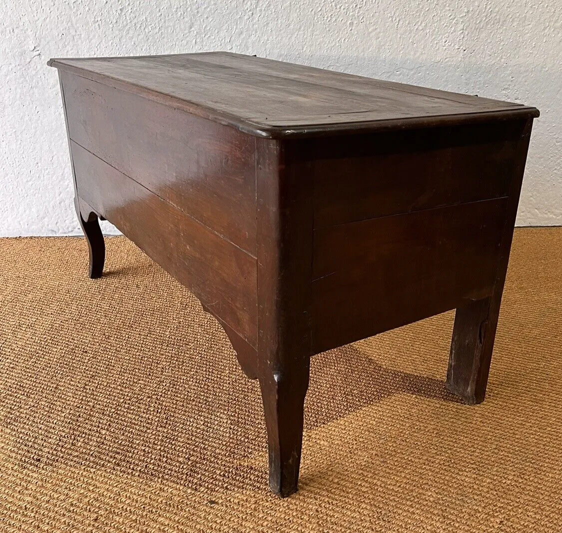Antique 18th C French Louis XV Fruitwood Coffer Storage Chest Trunk Side Table photo vinterior