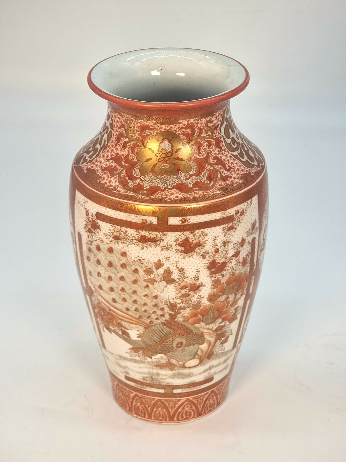 photo furniture A Large Pair Of Japanese Hand Painted Kutani Porcelain Vases, Circa 1890