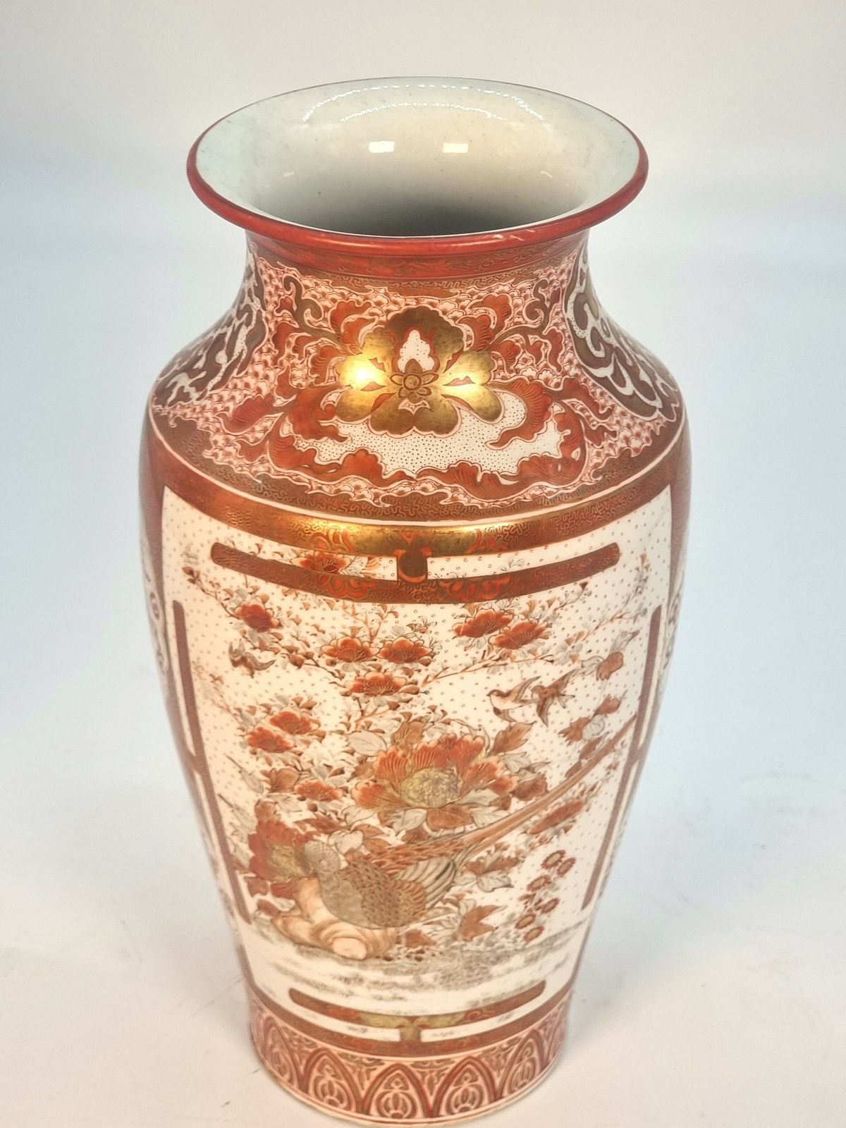 photo buy A Large Pair Of Japanese Hand Painted Kutani Porcelain Vases, Circa 1890