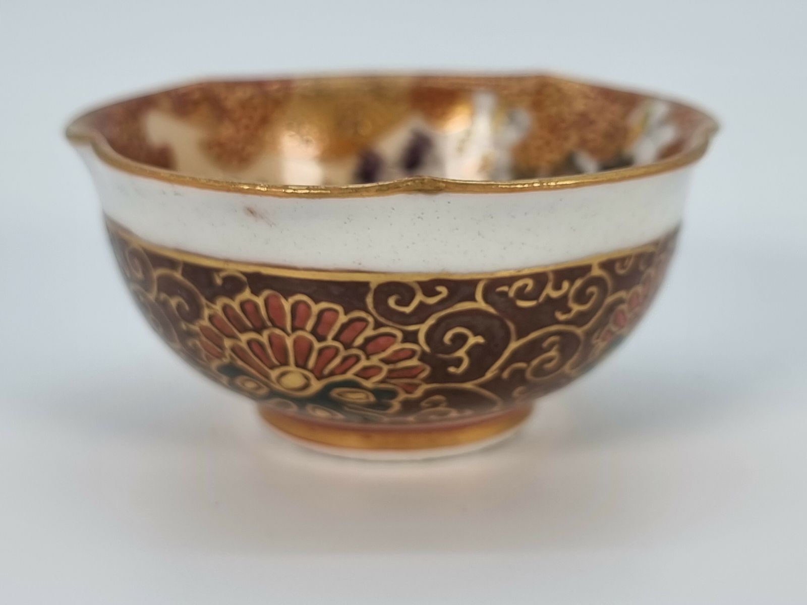 photo for sale A Pair Of Japanese Meiji Period Miniature Porcelain Kutani Ware Bowls, Circa 1880