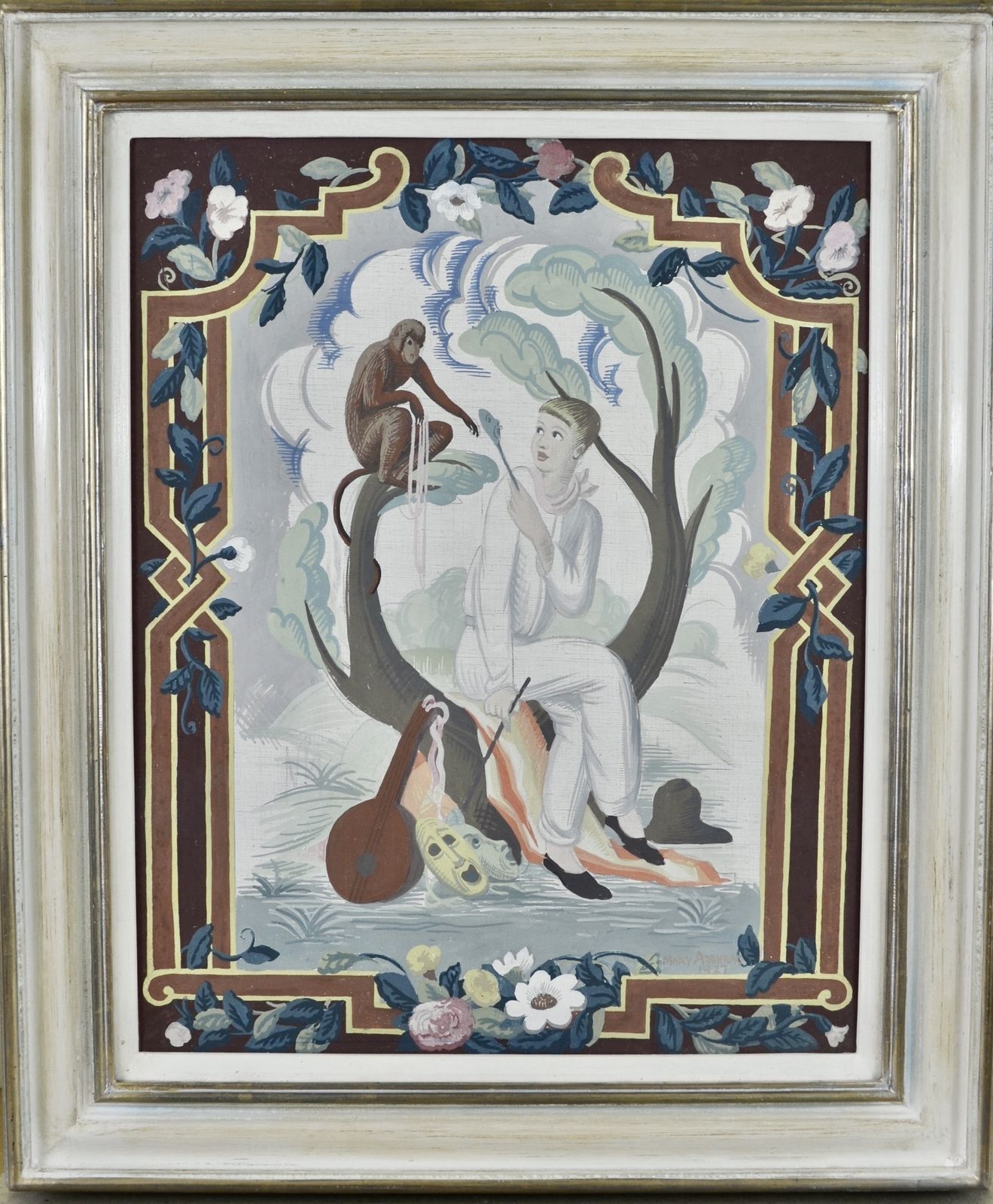 Art Mary Adshead   Music & Song   A Pair Of 1920s Tempera Paintings photo