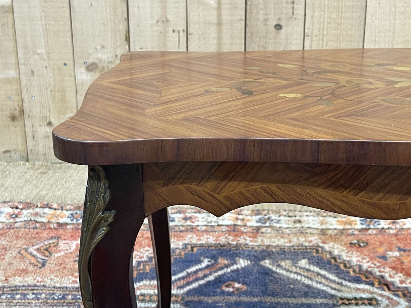 photo furniture Louis XV Style Rosewood Coffee Table From The 1970s