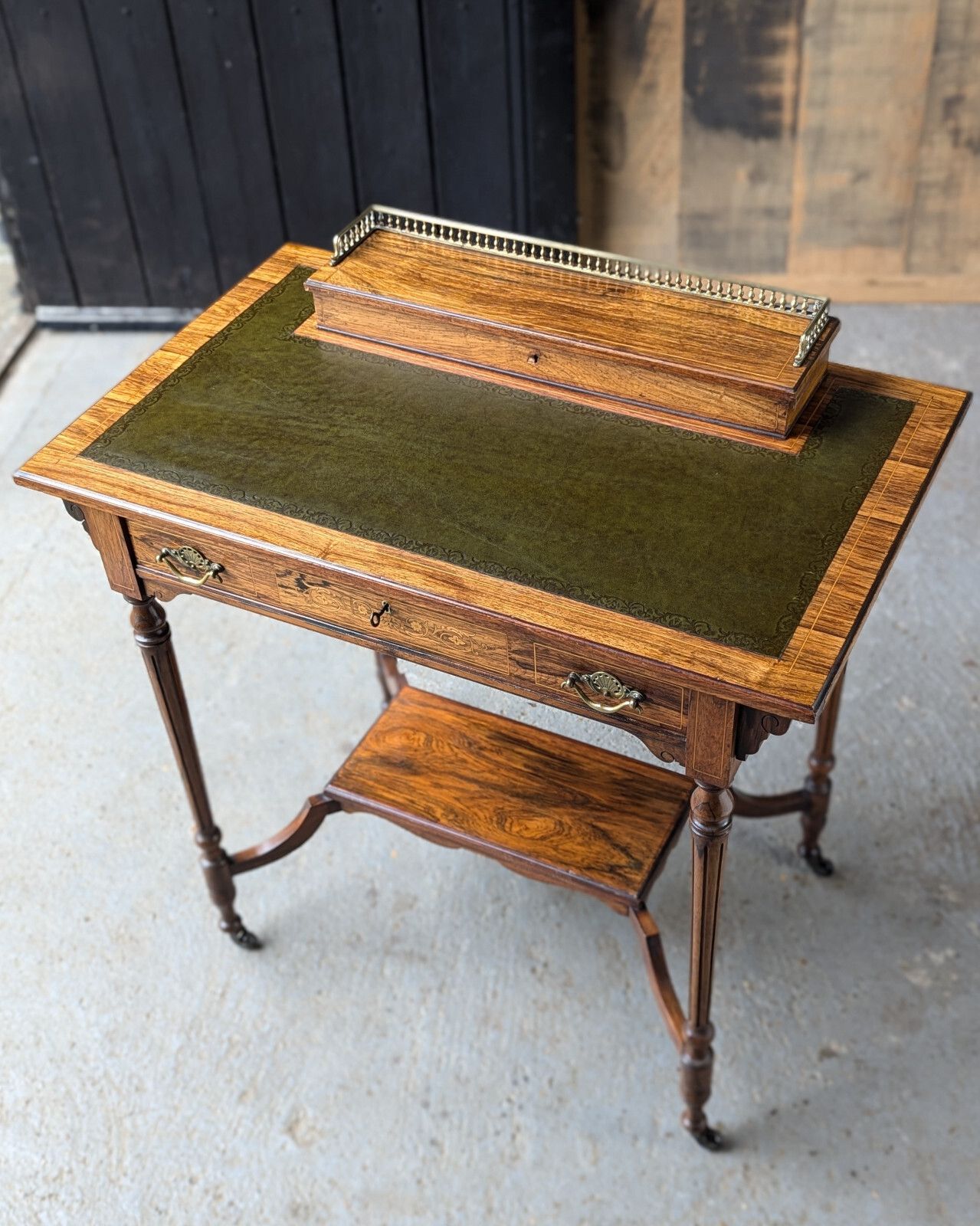 Antique Ladies Desk (Delivery Available) Bonheur Du Jour C1882 Rosewood photo for sale