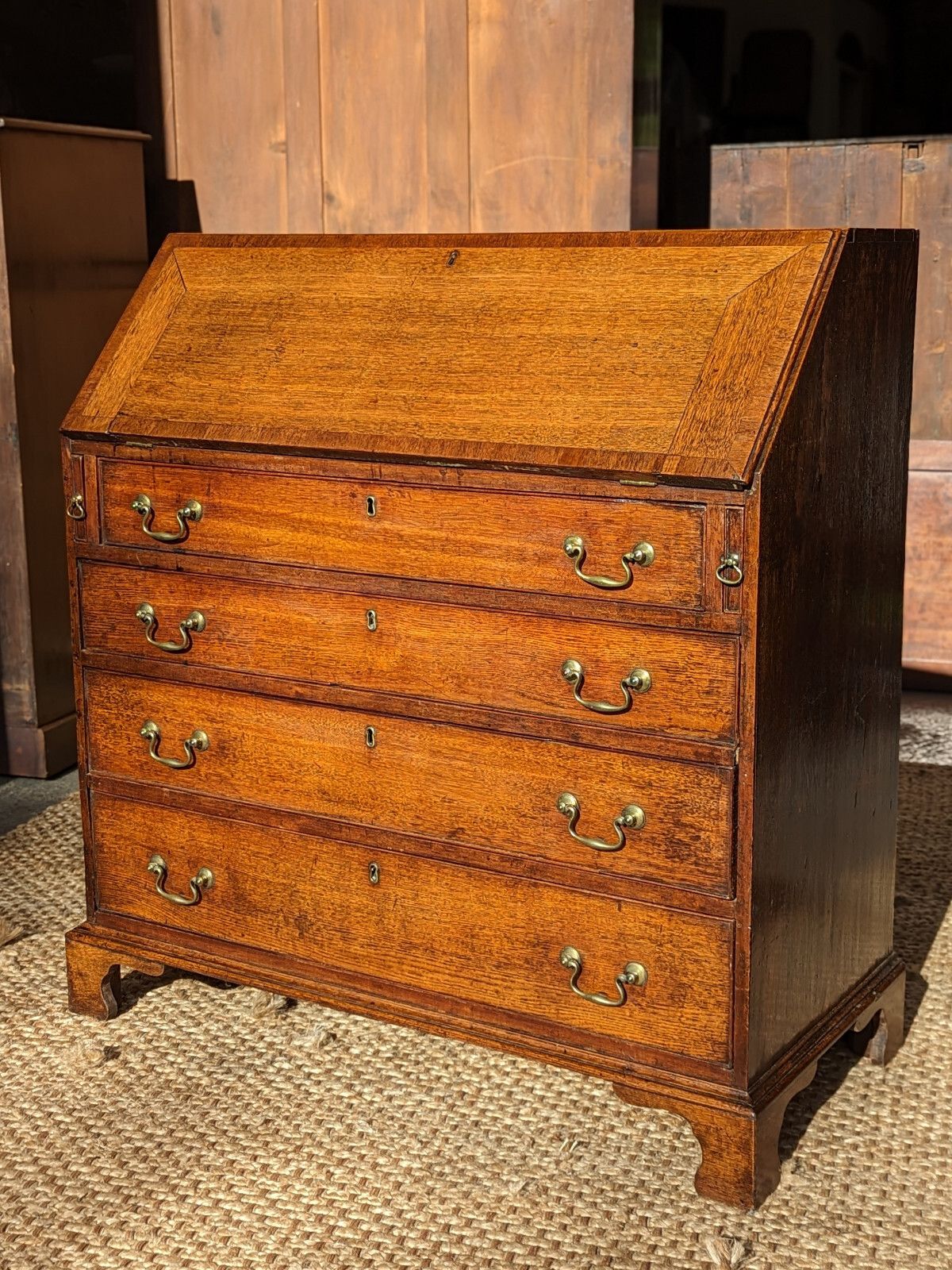photo vintage Antique Bureau Country Oak (Delivery Available) C1800 Home Office