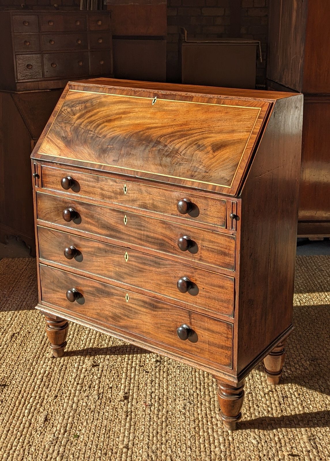 Antique Bureau (Delivery Available) Mahogany C1820 Home Office photo for sale