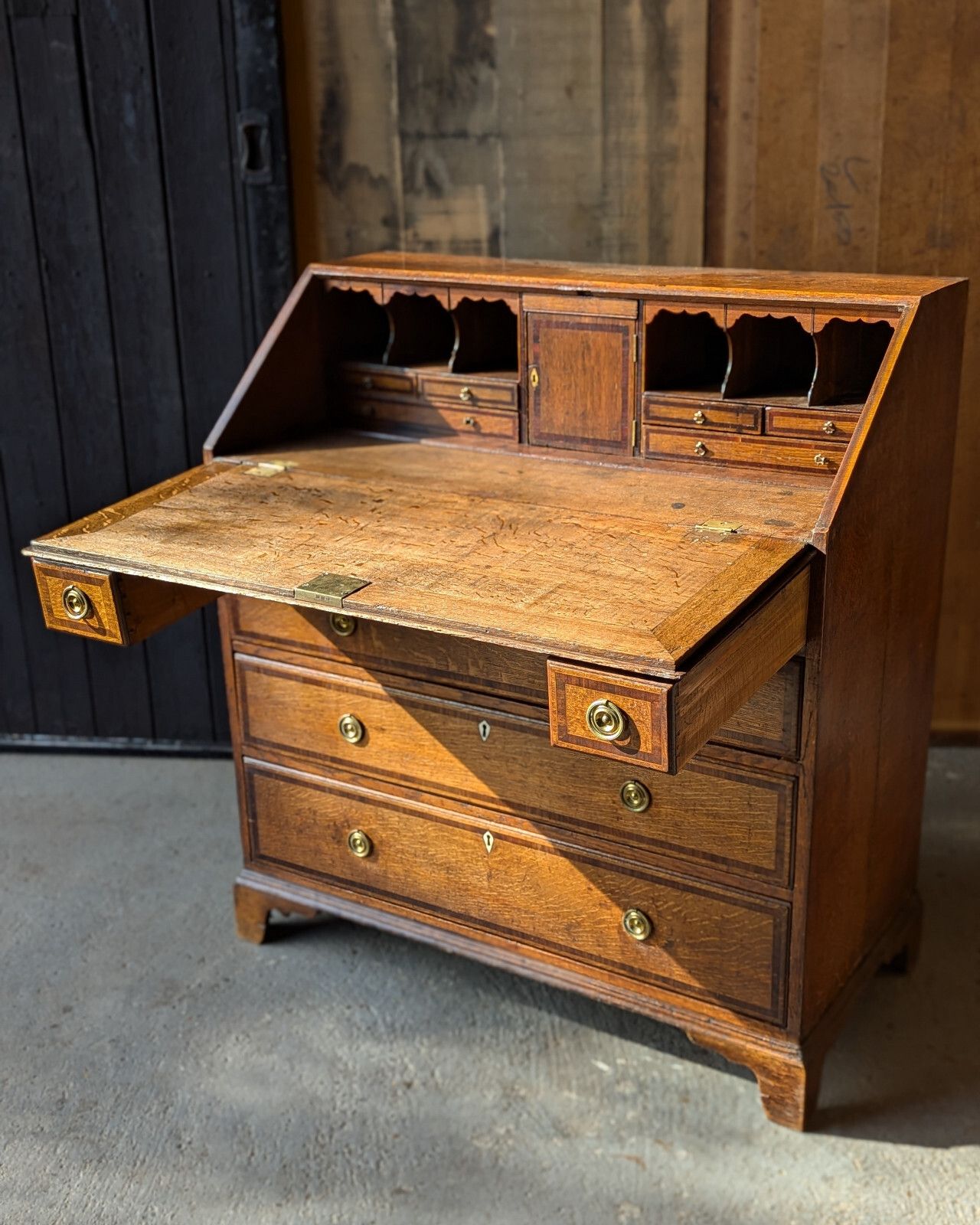 Antique Bureau Oak (Delivery Available) Home Office photo furniture