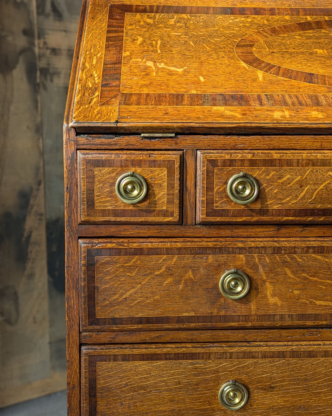 Antique Bureau Oak (Delivery Available) Home Office photo vinterior