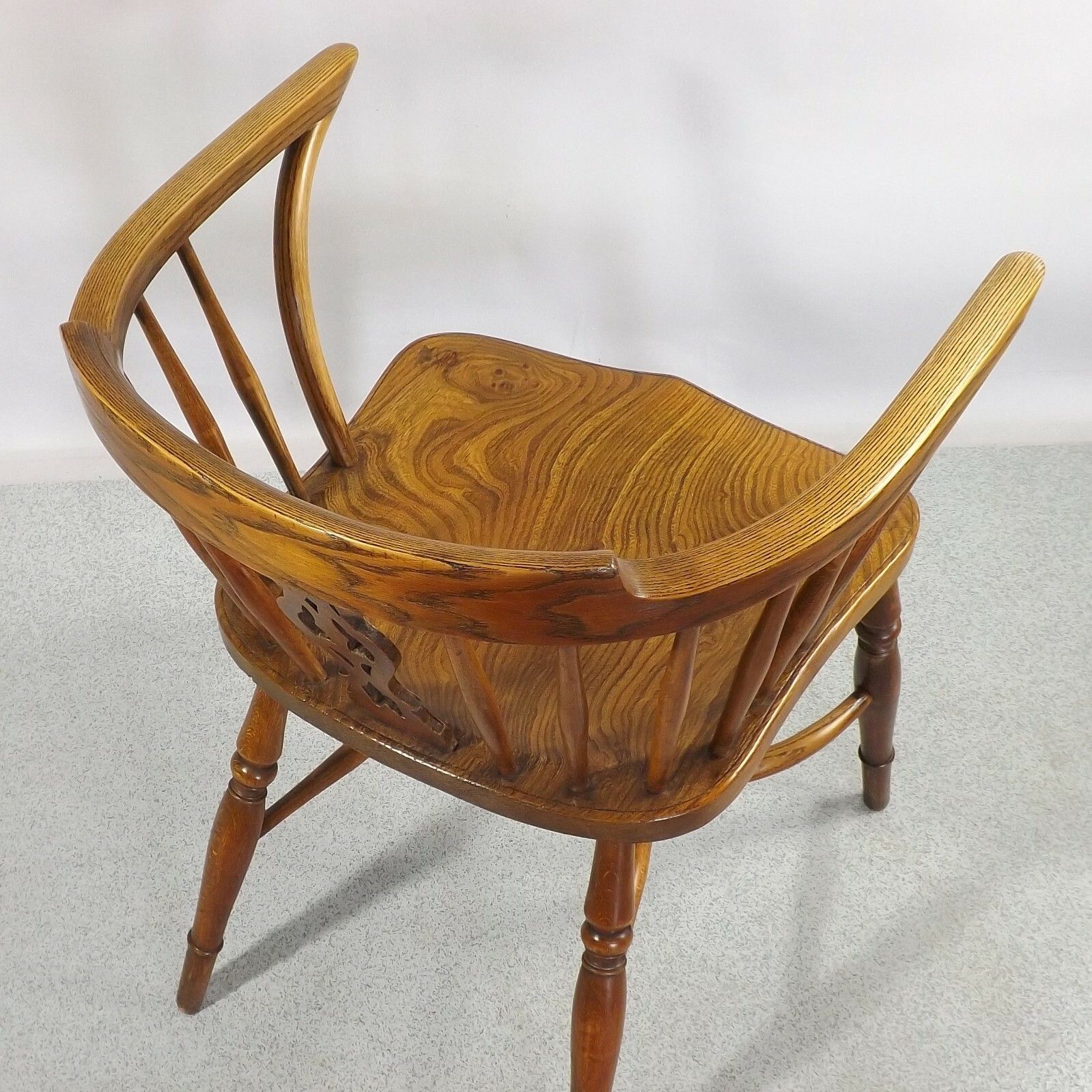 photo for sale Windsor Chair (Delivery Available)  Low Back Horseshoe Pattern Ash Antique