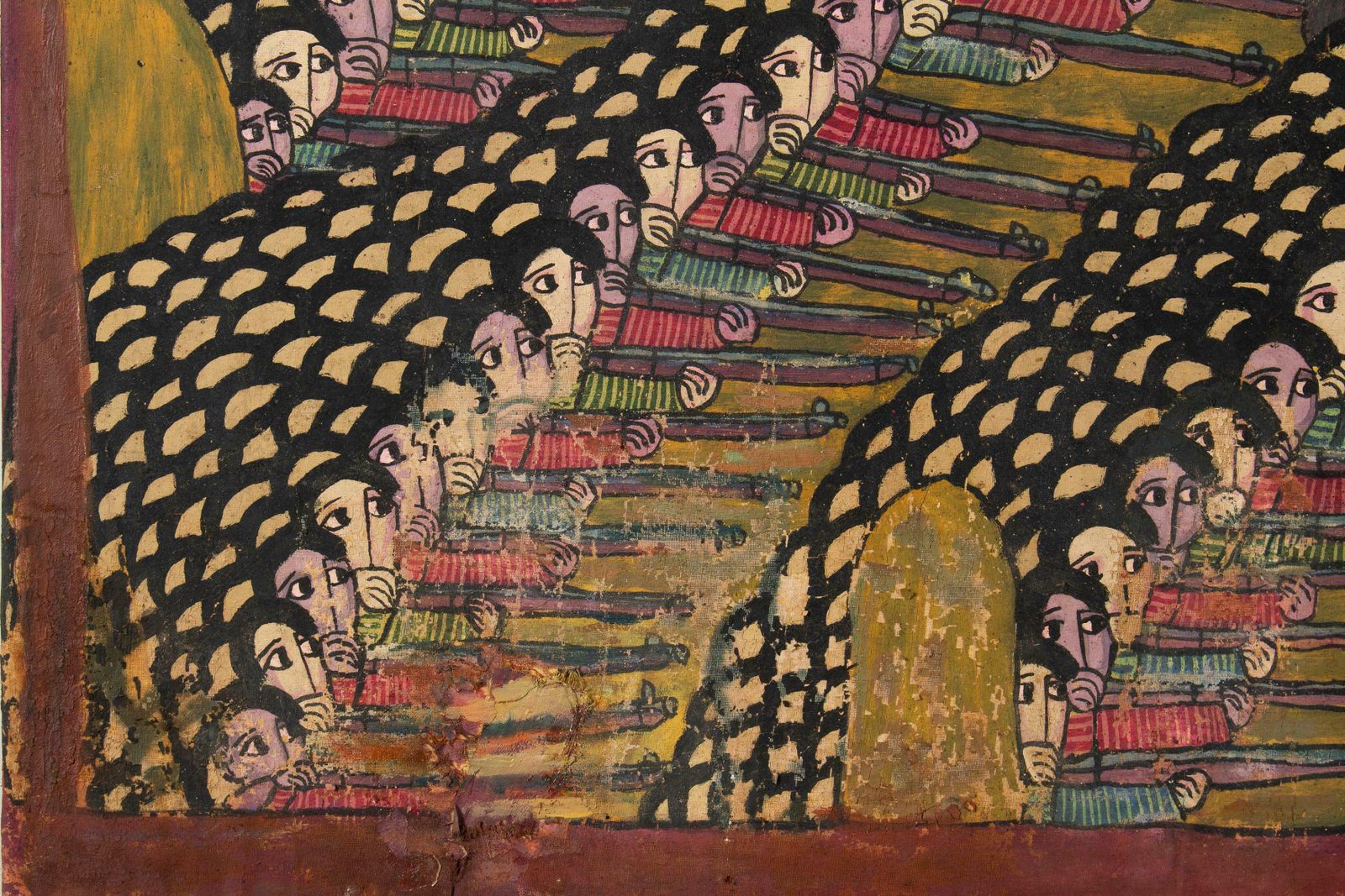 photo for sale Naive Ethiopian Painting The First Italo Ethiopian War, 1970s