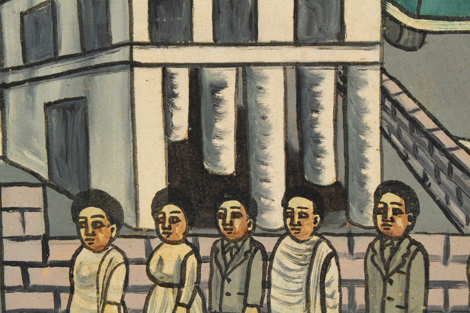 photo furniture Naive Ethiopian Painting, Traffic In Addis Ababa, 1970s