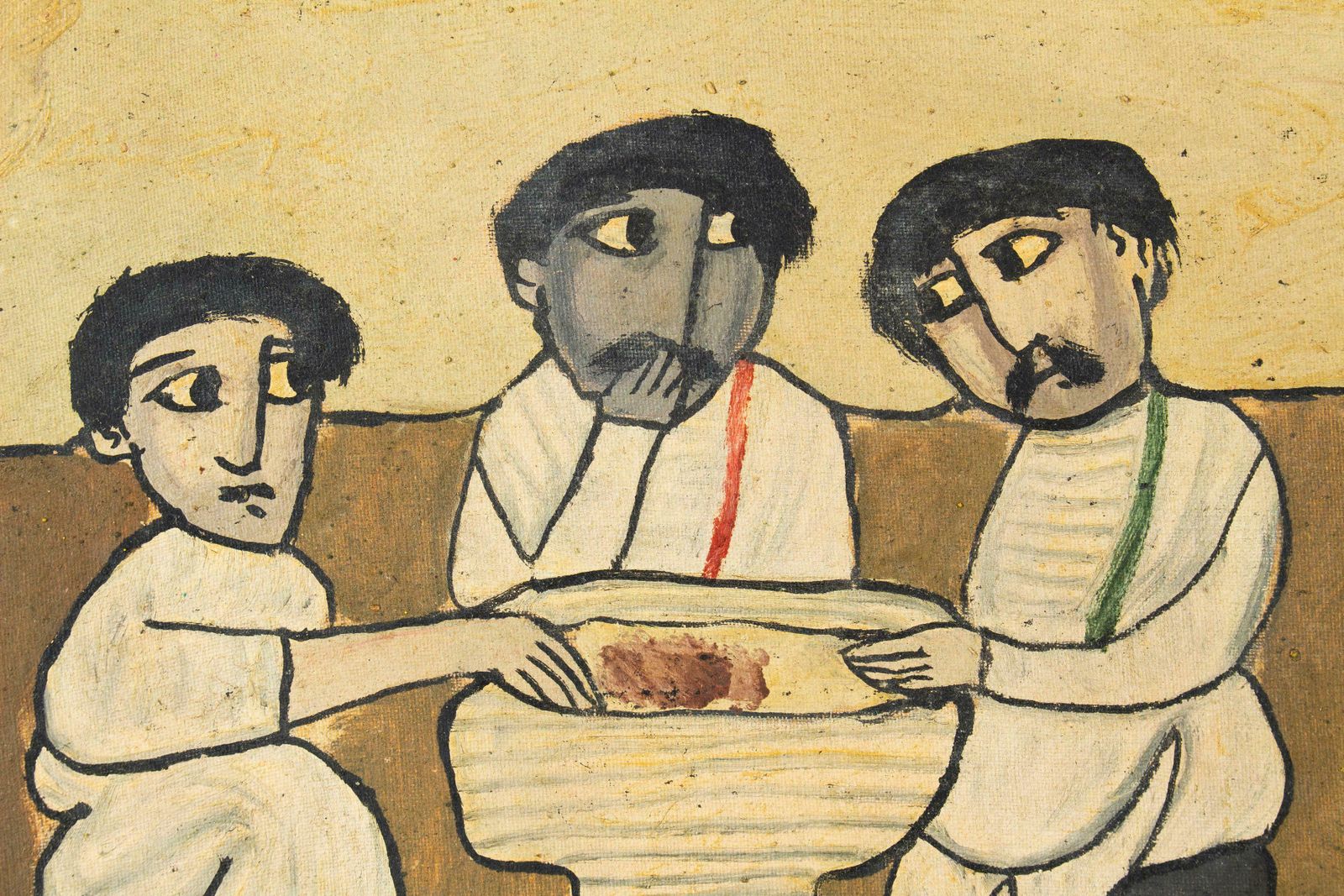 photo for sale Naive Ethiopian Genre Painting, 1970s