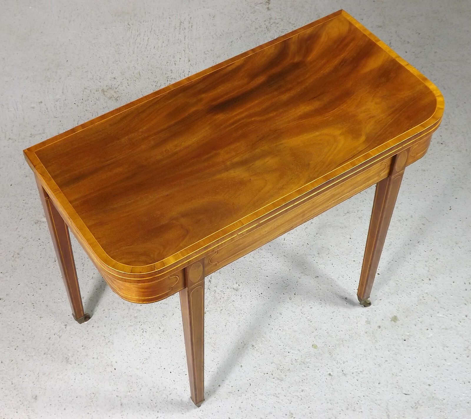 Sheraton Card Table (Delivery Available) Mahogany Satinwood Antique photo Furniture