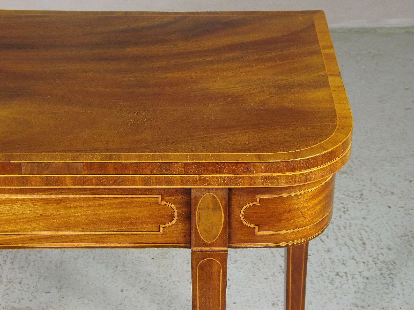 Sheraton Card Table (Delivery Available) Mahogany Satinwood Antique photo vinterior