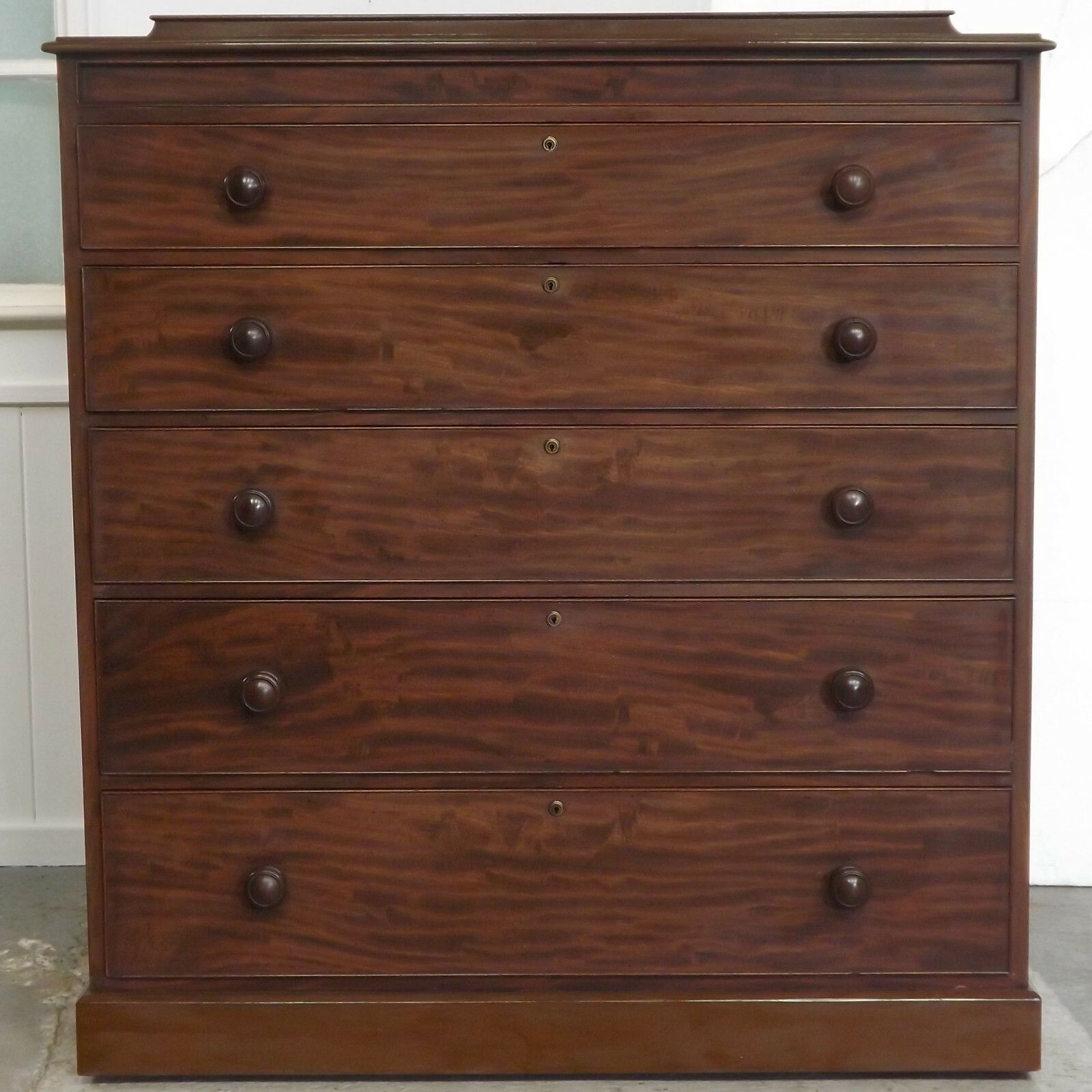photo furniture Large Linen Chest (Delivery Available) Chest Of Drawers Mahogany & Paint