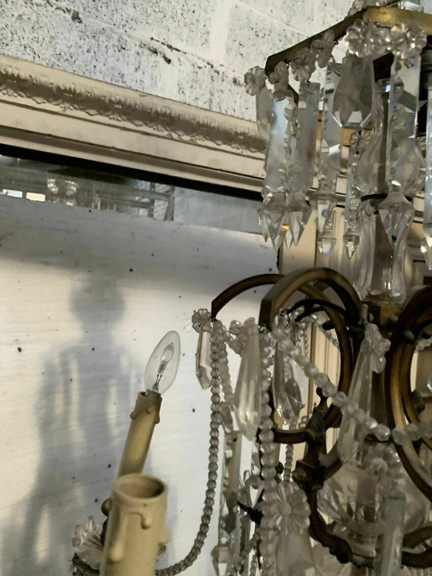 Louis XV Style "Fontaine" Chandelier In Bronze And 20th Century Pendants photo vinterior