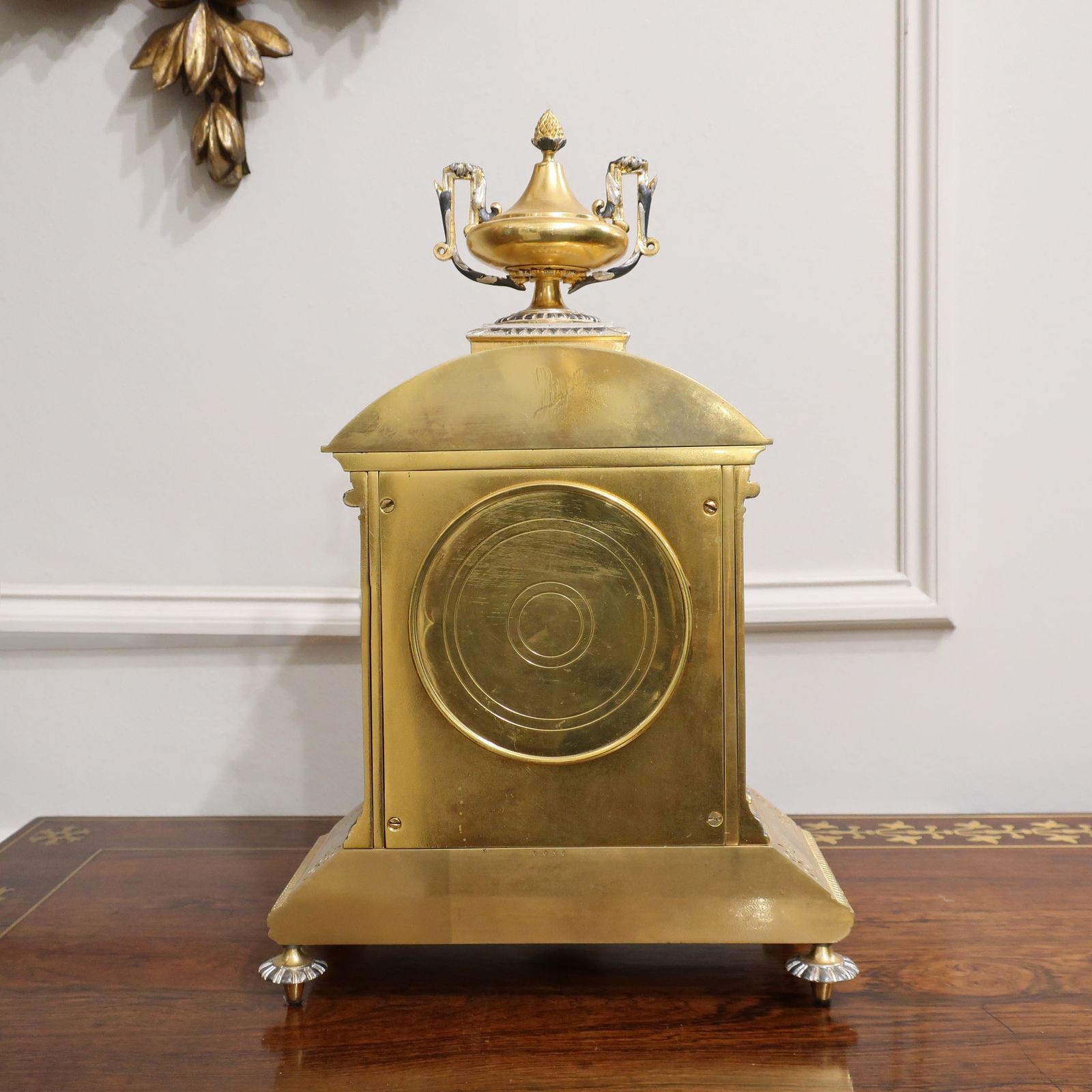1380.0 French 19th Century Brass Gilt And Silver Gilt Mantel Clock photo