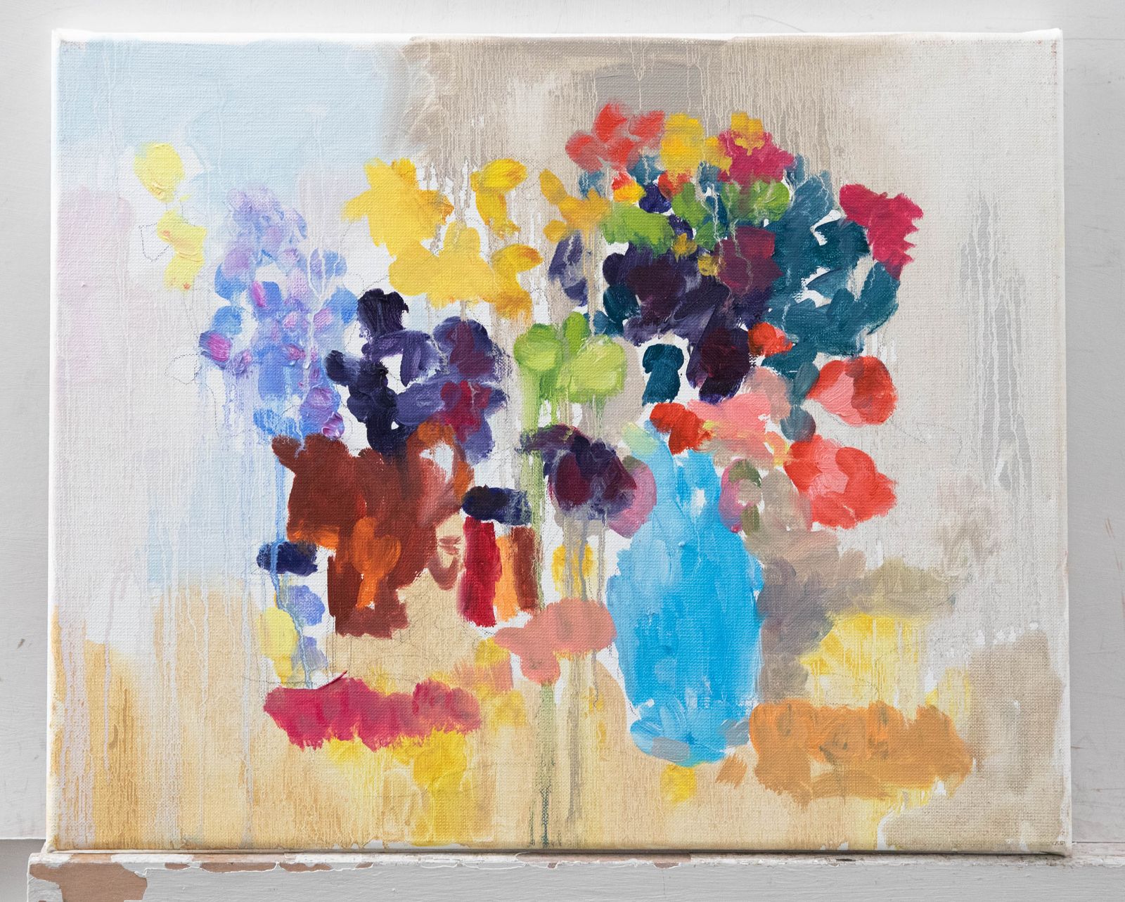 Annelise Firth (B.1961) 2023 Oil, Blue Vase photo furniture