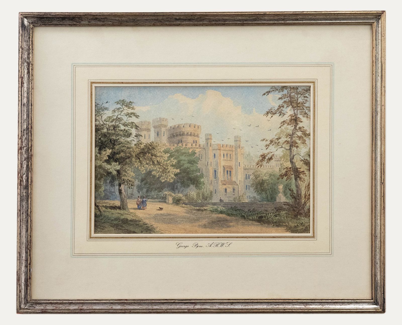 George Pyne (1800 1884) Mid 19th Century Watercolour, The Castle Grounds