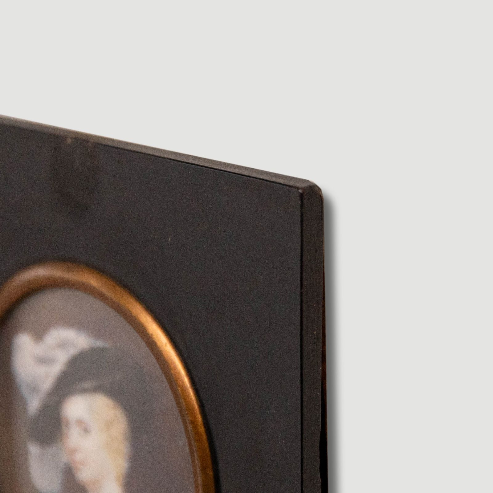 19th Century Portrait Miniature Watercolour, Lady In A Feathered Hat photo 269.0
