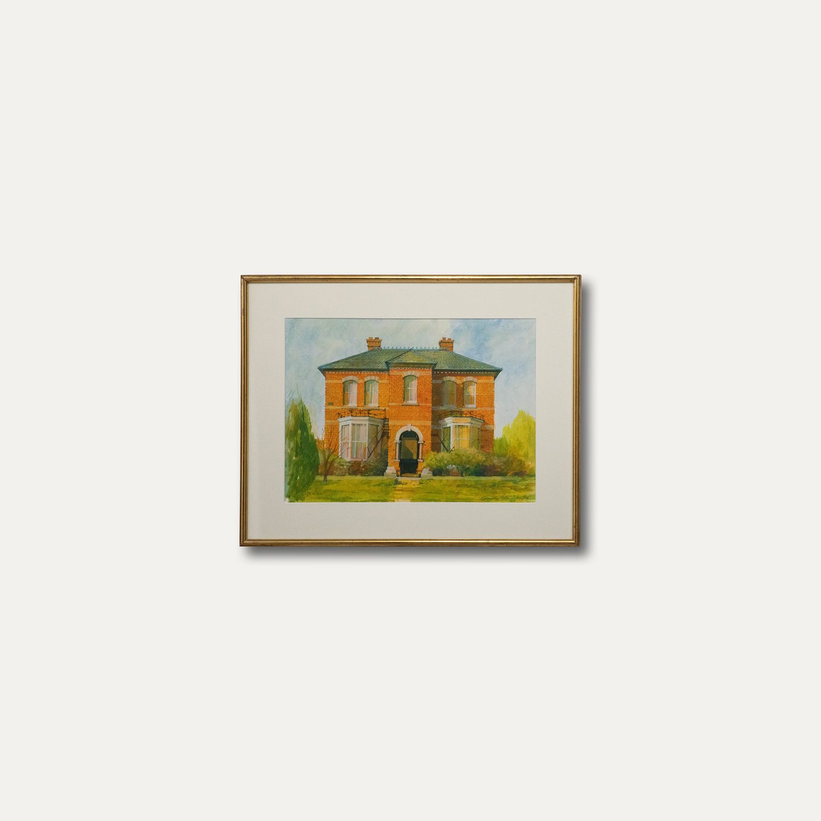 Grenville Cottingham Rsma Rba (1943 2007) Watercolour, The Red Brick House photo buy