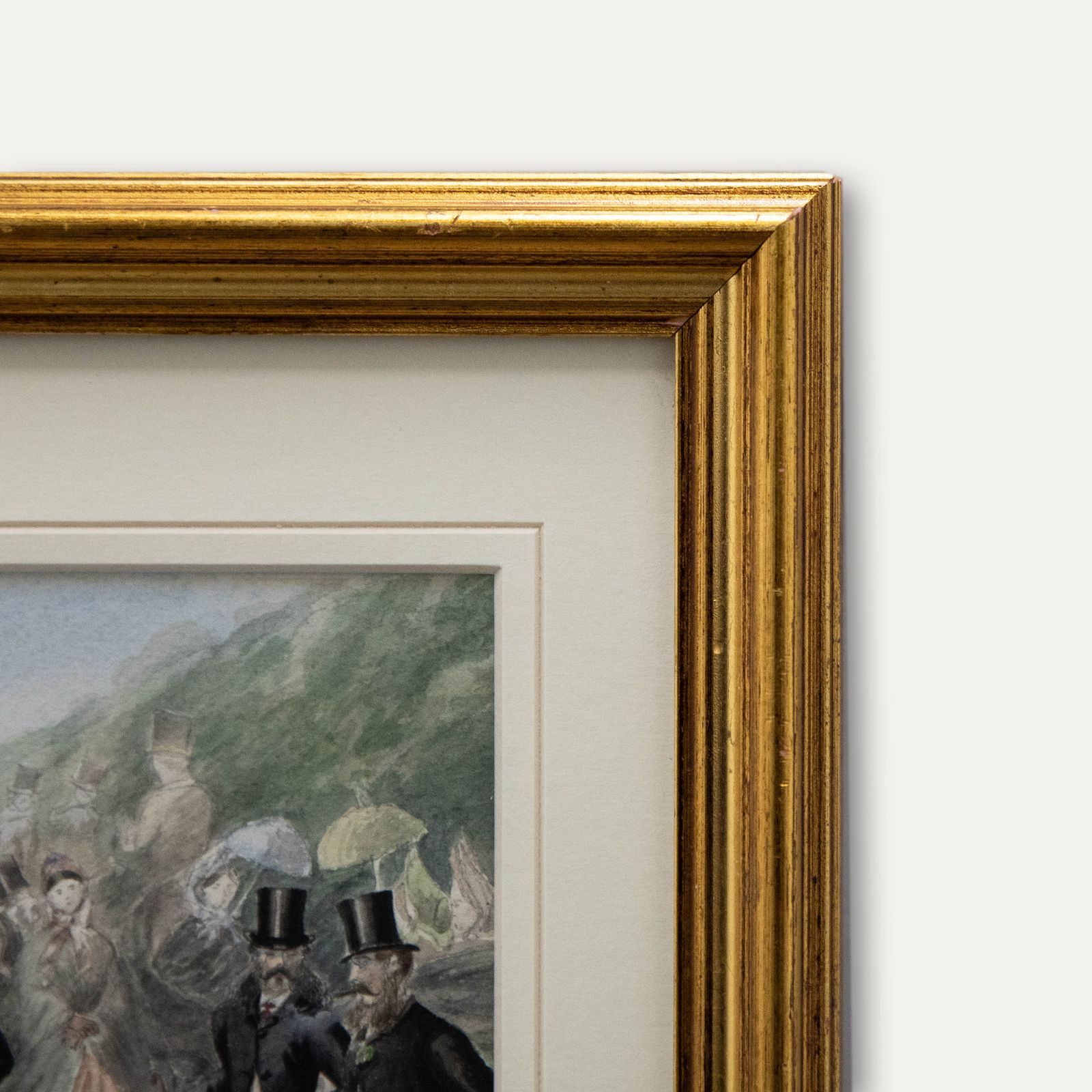 A. M.  Late 19th Century Watercolour, The Gentlemen's Meet photo 223.0