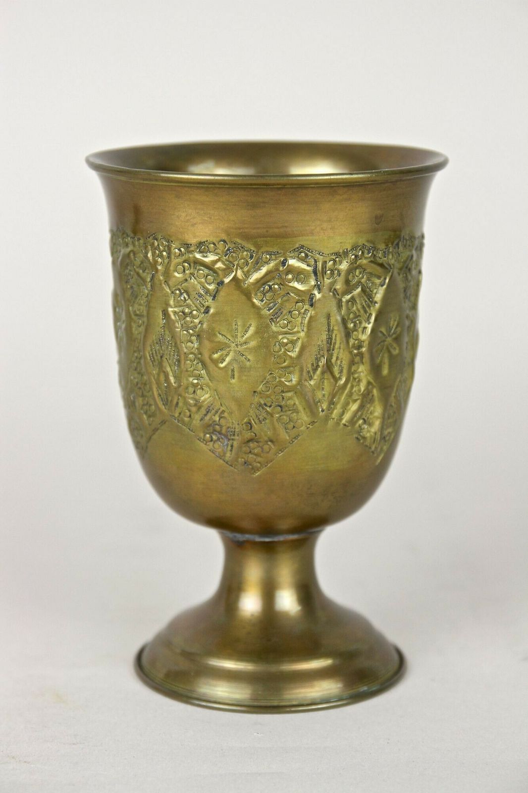 Set Of Late 19th Century Biedermeier Brass Goblets/ Cups/ Vases, At Ca. 1860 photo vinterior