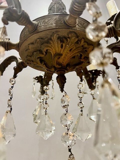 Lighting A Pair Of Dark Framed Twelve Light Of French Rococo Chandeliers photo