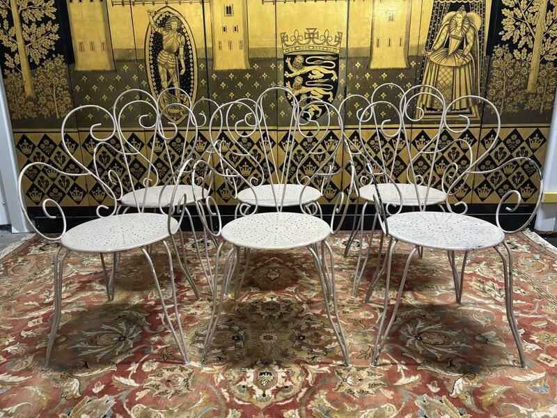 Série De 6 Chaises De Jardin En Fer