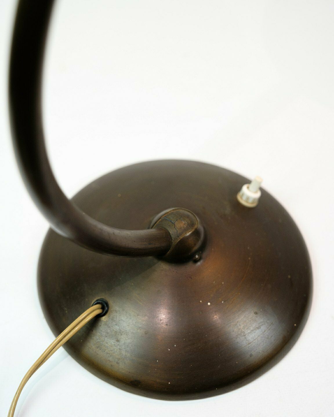 Desk Lamp Made In Burnished Brass From 1950s photo vintage