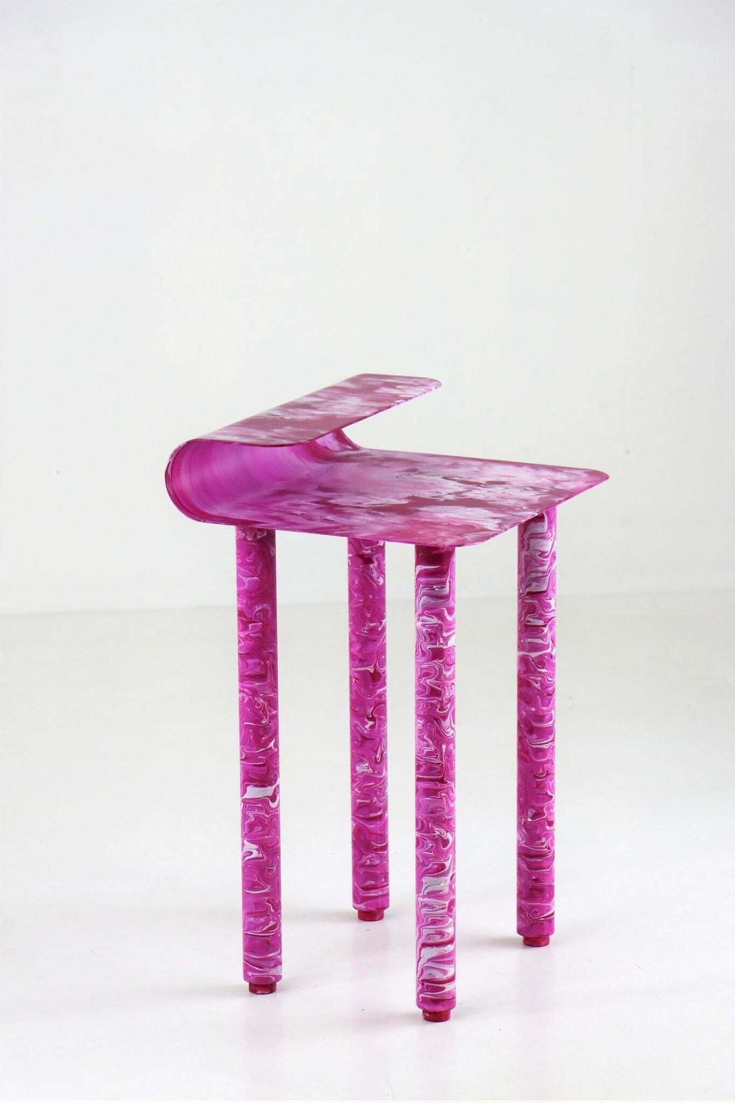 Side Table / Bedside Table   Modern Unique Design Pink photo furniture