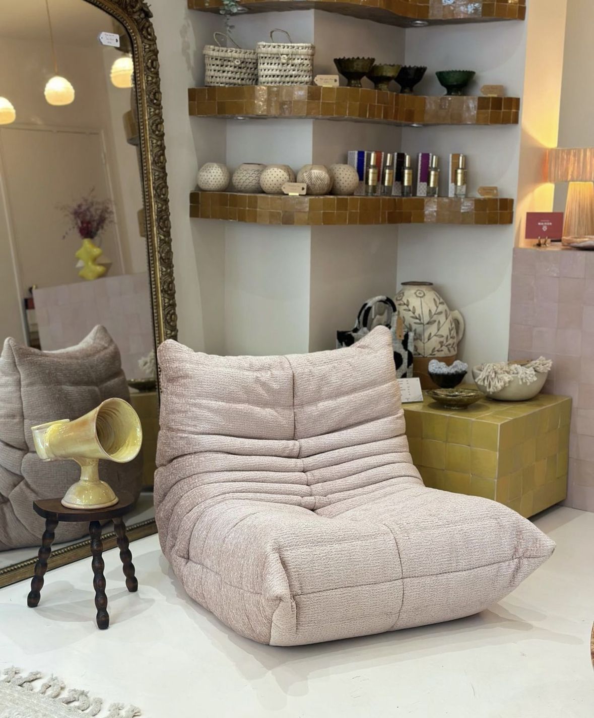 Togo Heated Chair   Pale Pink, 1970s photo furniture