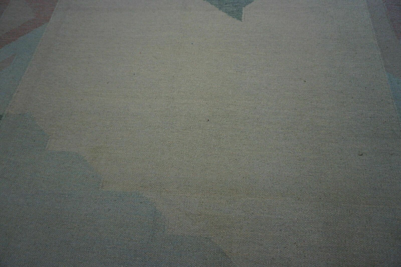 Handmade Vintage Indian Dhurrie Kilim Rug 8.4' X 9.6', 1970s photo vinterior