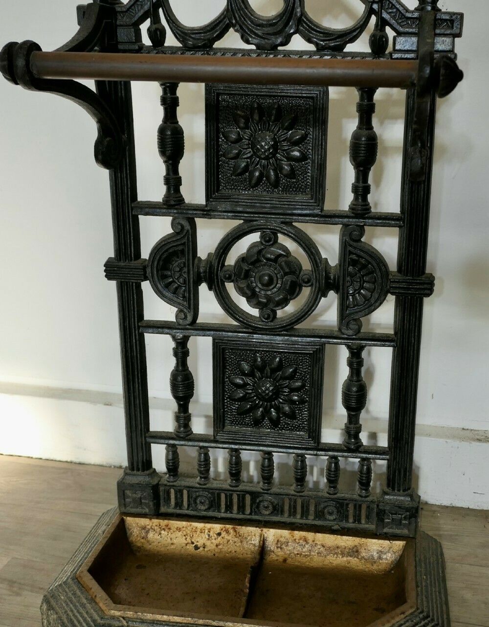 19th Century Cast Iron Walking Stick Stand Or Umbrella Stand photo Home Decor