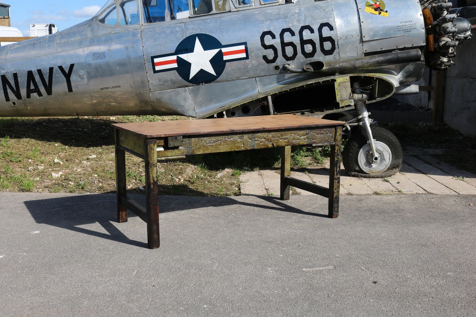 photo buy Rustic Farmhouse Table In Distressed Green