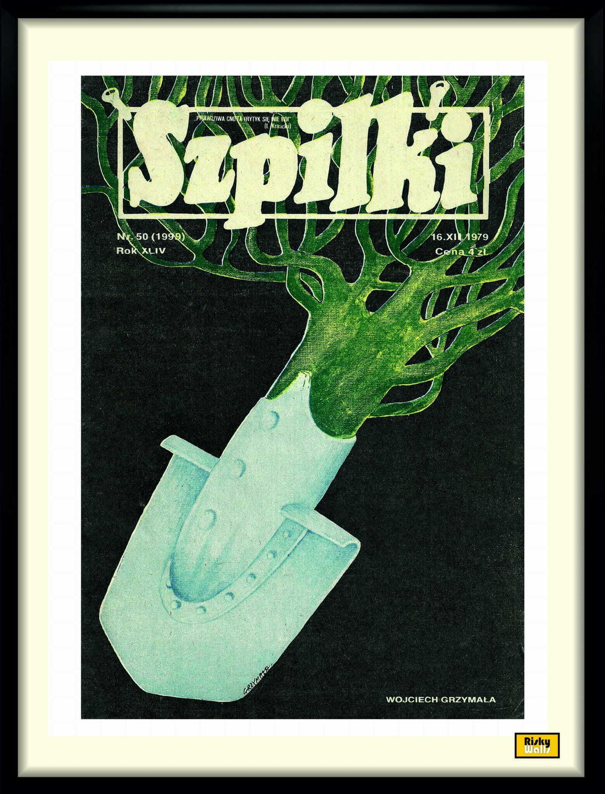 Framed Cover Of Szpilki Magazine By Wojciech Grzymała, 1979.