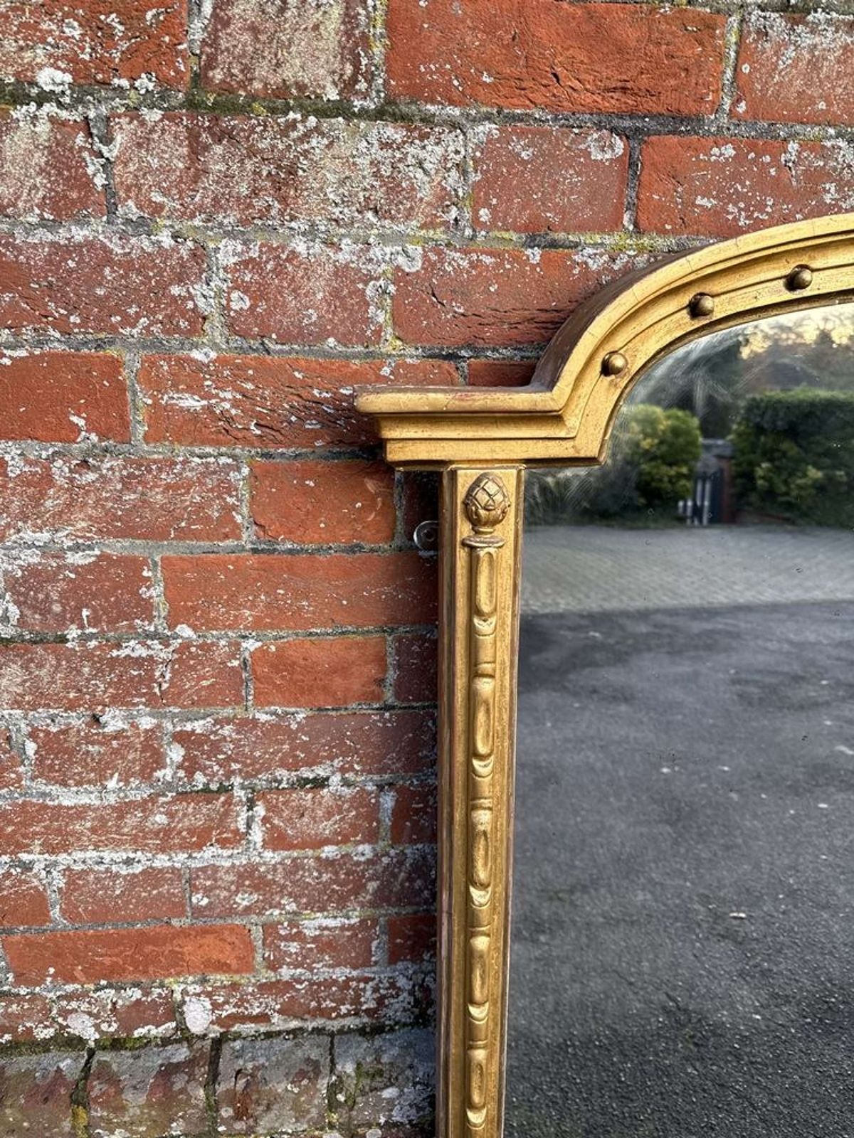 A Stunning Large Antique English 19th C Gilt Overmantle Mirror. photo furniture