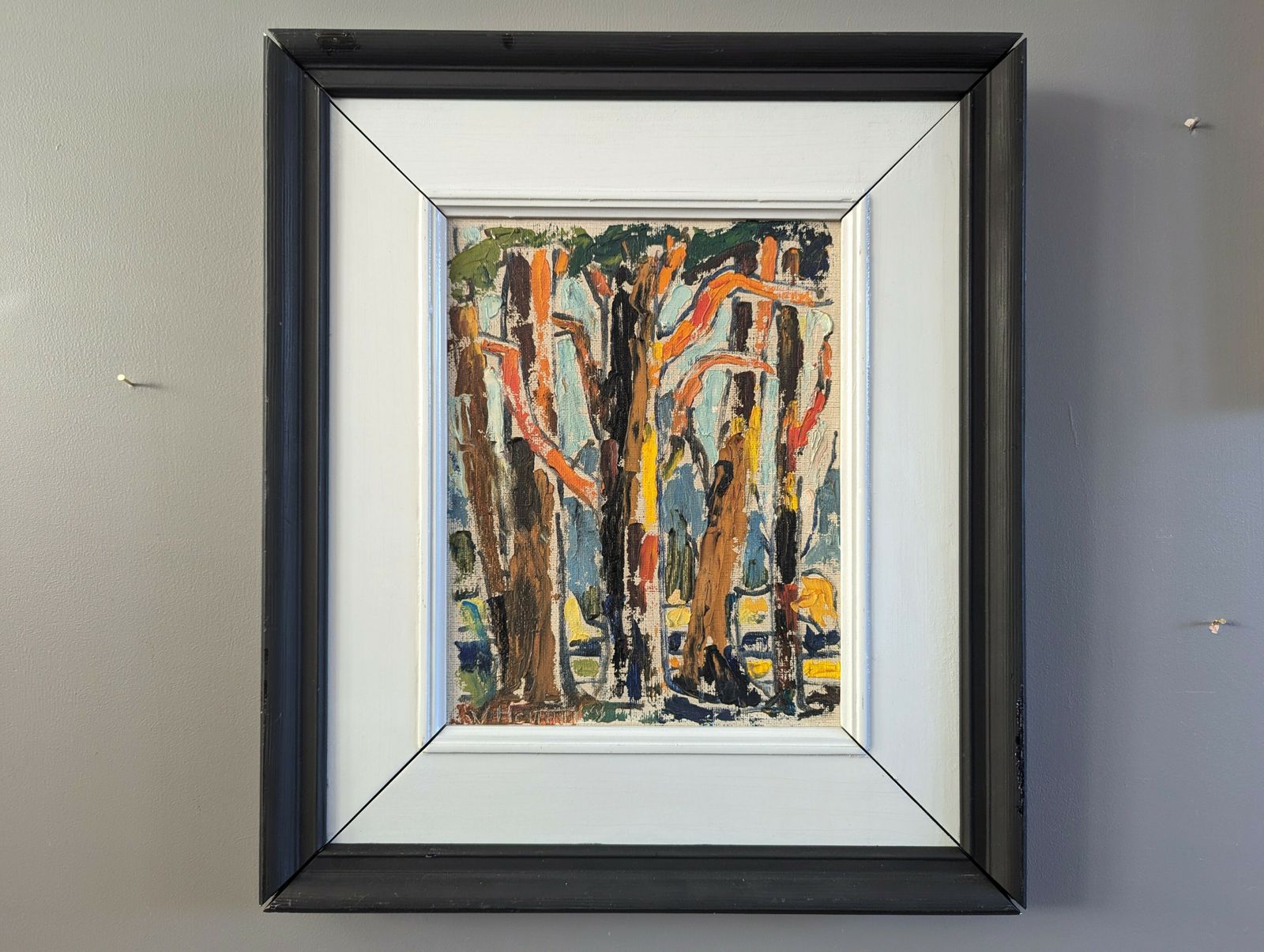 Woodland Colour Oil Painings, Mid 20th Century