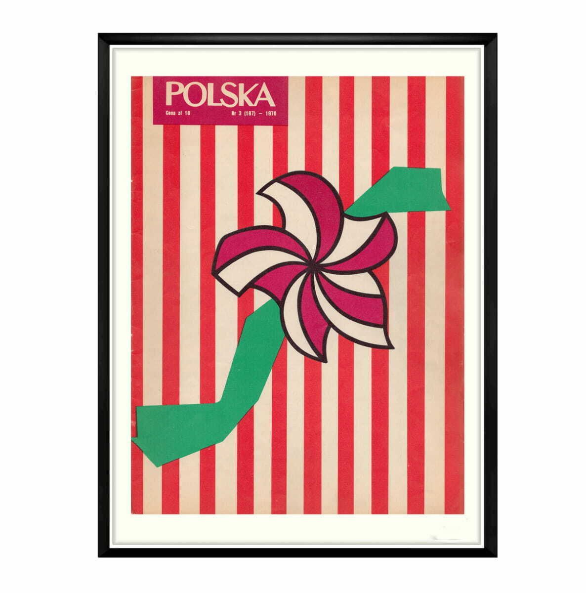 Framed Cover Of The Monthly Polska, Author: Henryk Tomaszewski, 1970 photo furniture