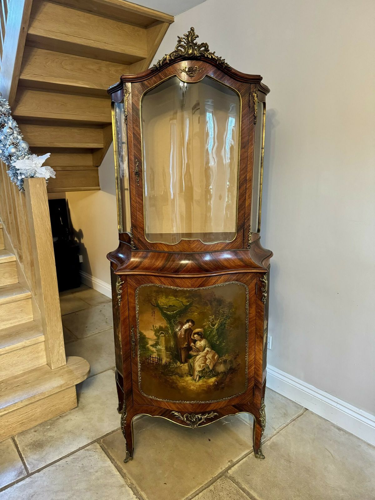 Superb Quality Antique French Kingwood Display Cabinet photo vinterior