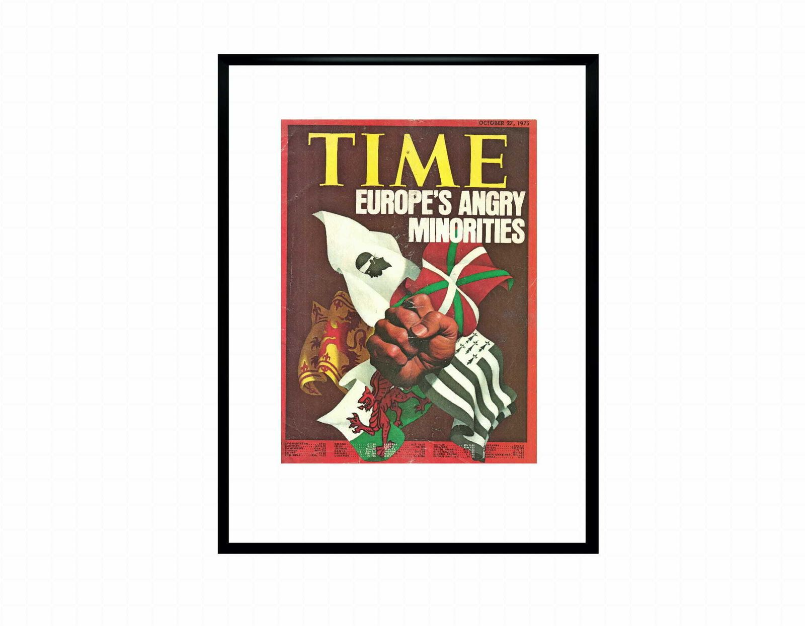 Cover Of Time 10/1975, Europe's Angry Minorities In Frame