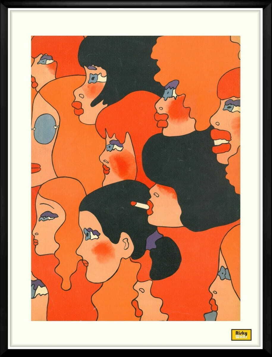 Two Framed Covers Of Polska Magazine, "Profile", Author. Waldemar świerzy 1971
